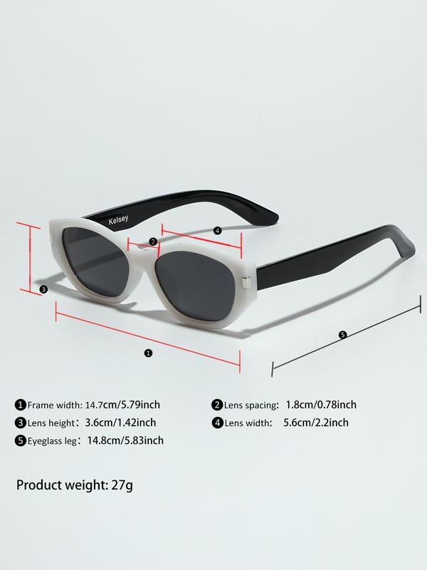 Vintage Geometry Frame Sunglasses, 2024 New Style Trendy Casual Sun Protection Sunglasses for Women, Fashion Accessories for Everyday Use and Outdoor Activities