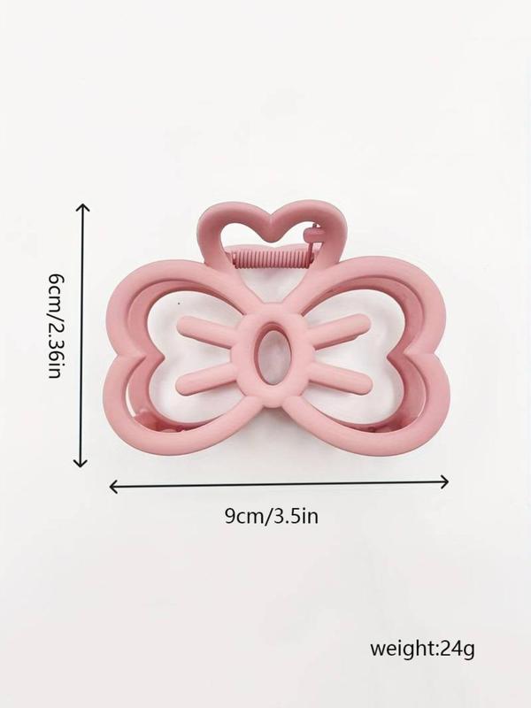 Cute Bow Decor Hair Claw, Hollow Out Design Hair Accessories for Women & Girls, Casual Versatile Hair Accessories for Daily Wear