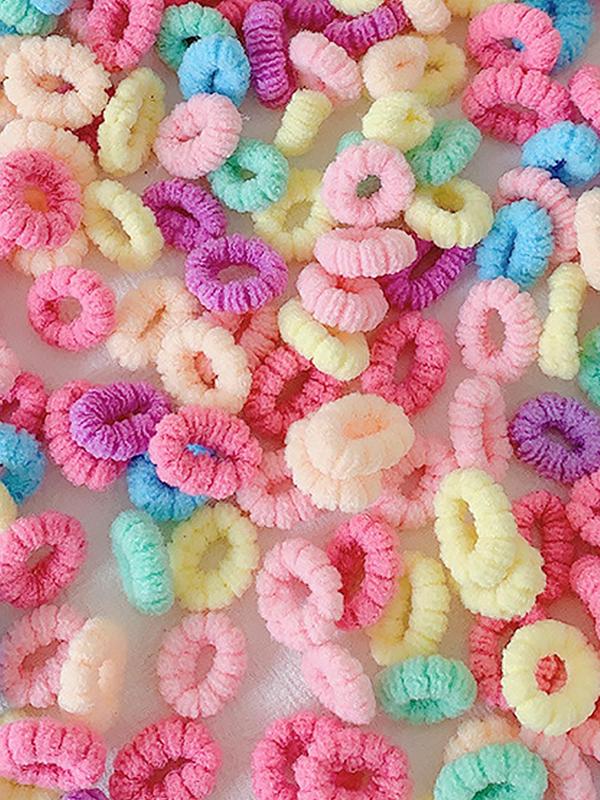 Random Colorful Hair Tie, High Stretch Hair Tie, Cute Hair Accessories for Girls & Women, Minimalist Headwear Suitable for Thick Hair