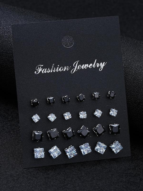 Fashion Jewelry Set, Rhinestone Decorated Necklace & Bracelet & Earrings, Trendy All-match & Exquisite Jewelry for Birthday Gift