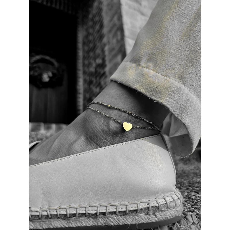 Heart Double Layer Anklet