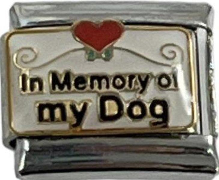 Italian Charm Link In Memory of my Dog 9mm