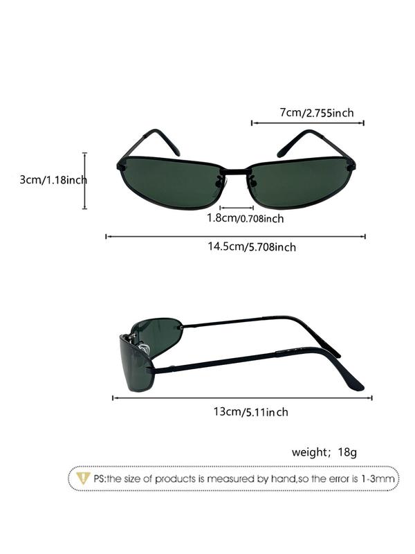 Unisex Punk Style Full Frame Sunglasses, 2024 New Style Trendy Casual Sun Protection Sunglasses for Everyday Use, Fashion Accessories for Outdoor Activities
