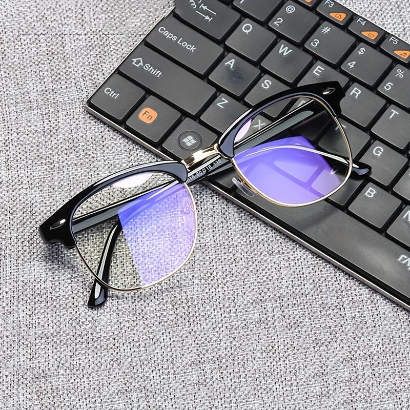 Classic Square Clear Lens Glasses Fashion Computer Gaming TV Phones Glasses For Women Men Relieve Eye Fatigue.