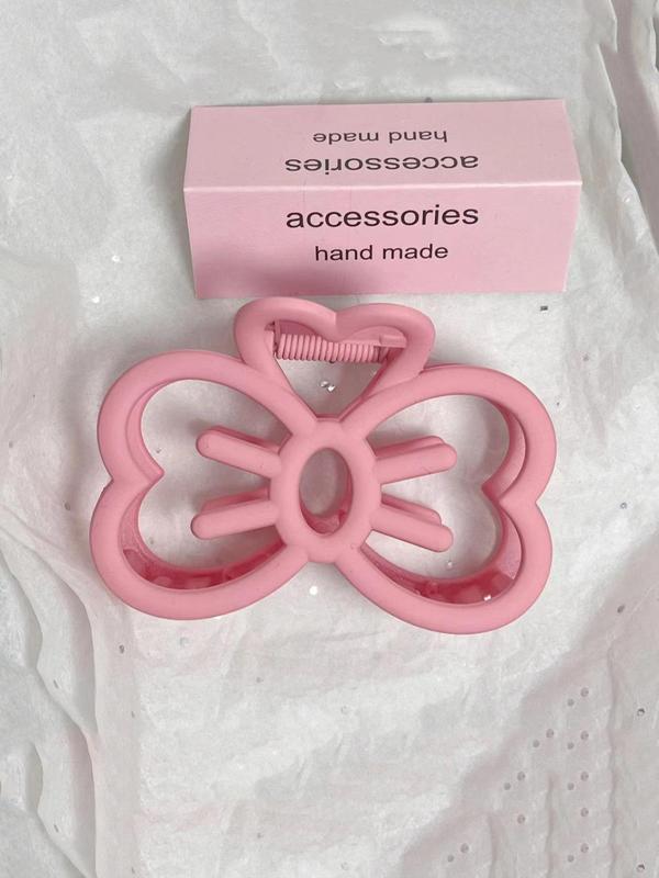 Cute Bow Decor Hair Claw, Hollow Out Design Hair Accessories for Women & Girls, Casual Versatile Hair Accessories for Daily Wear