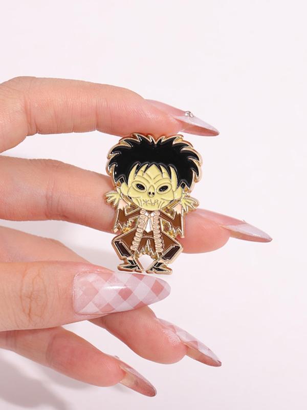 Cartoon Movie Character & Cat Design Brooch Set, Cute Alloy Badge for Daily Clothing Decor, Trendy All-match & Exquisite Brooch for Birthday Gift
