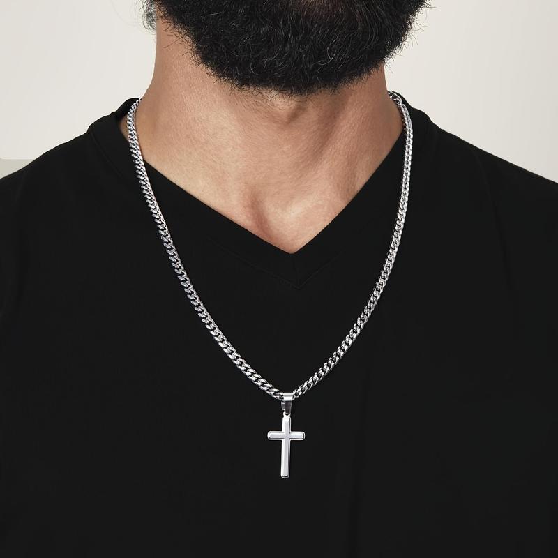 Inspirational Greeting Card & Cross Pendant & Gift Box Set, Casual Religious Jewelry Set for Son's Birthday, Perfect Gift for Son's Birthday, Christmas, and Graduation