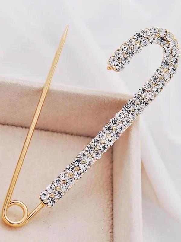 Glittering Faux Pearl Decor Brooch, 4 Counts set Elegant Pin Shaped Clothes Brooch for Women & Girls, Trendy All-match & Exquisite Accessories for Birthday Gift