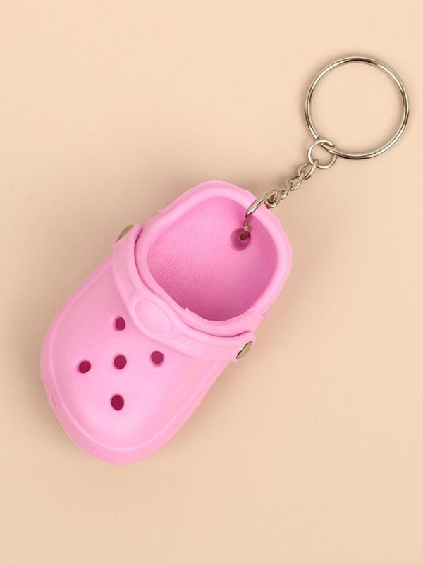 Cute Mini Clogs Design Keychain, Creative Hollow Out Design Keychain for Women & Men, Bag Pendant for Car Key, Bag Decoration