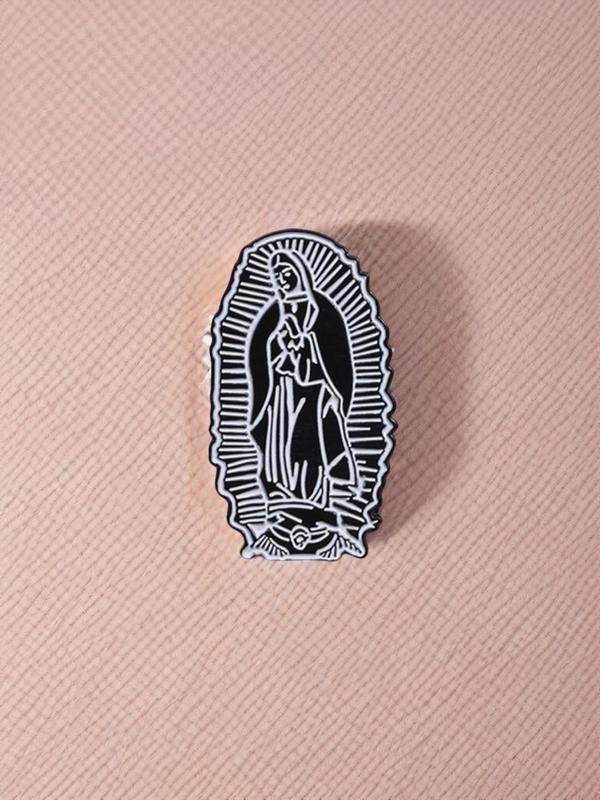 Madonna Design Brooch,  Fashion Alloy Accessories for Women & Men, Enamel Pin Suitable for Backpacks, Jeans, Scarves, Hats Decoration Fixed Buckle, Casual Alloy Jewelry for Men & Women