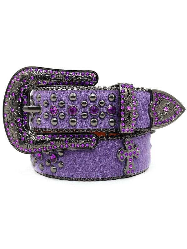 Fashion Rhinestone Decorated Pu Buckle Belt, Punk Style Rivet Belt for Women & Men, Party, Daily Clothing Decor, Exquisite Belt for Birthday Gift