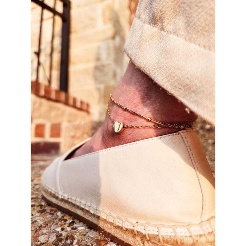 Heart Double Layer Anklet