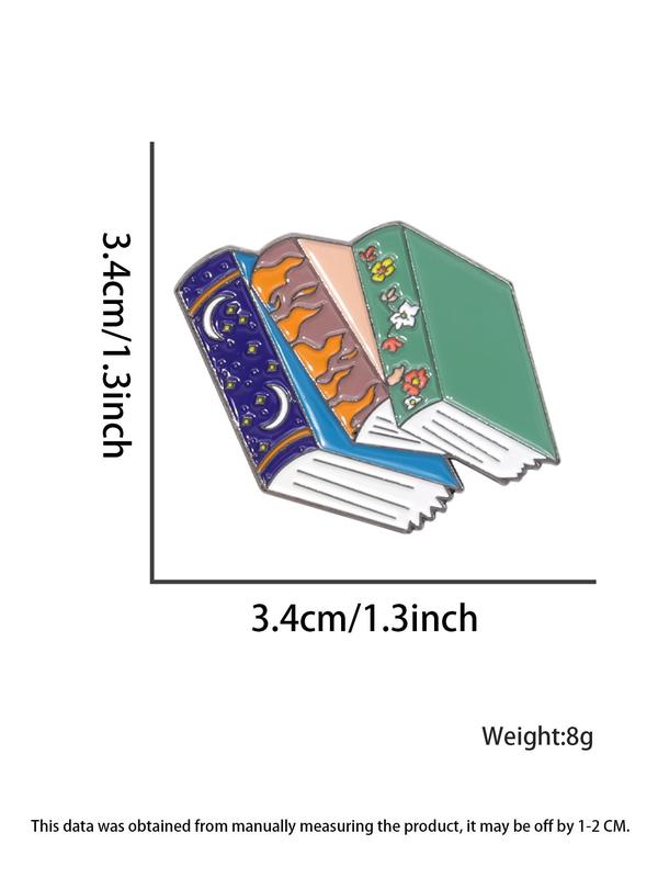 Cute Book Design Brooch, Fashion Alloy Brooch Pin for Women & Men, Funny Enamel Pin Suitable for Backpacks, Jeans, Scarves, Hats Decoration