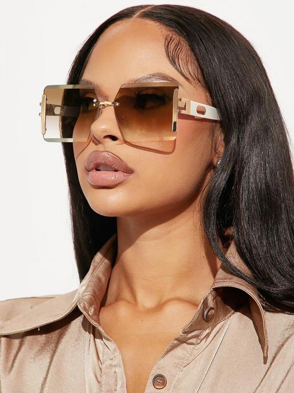 Women's Large Square Sunglasses, Trendy Casual Sunglasses for Everyday Use, Fashion Accessories for Outdoor Activities