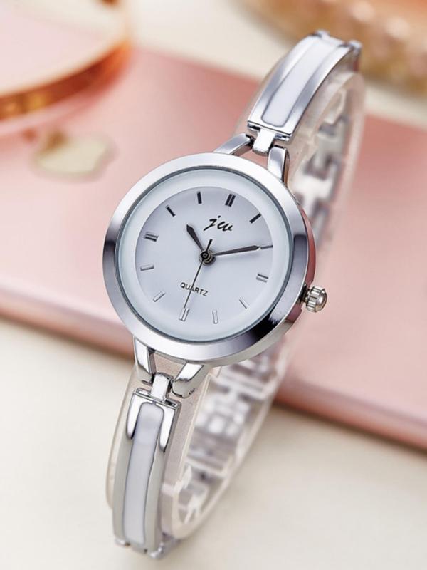 Women's Minimalist Elegant Quartz Watch, Fashion Round Dial Quartz Watch with Ceramic Strap, Without Box