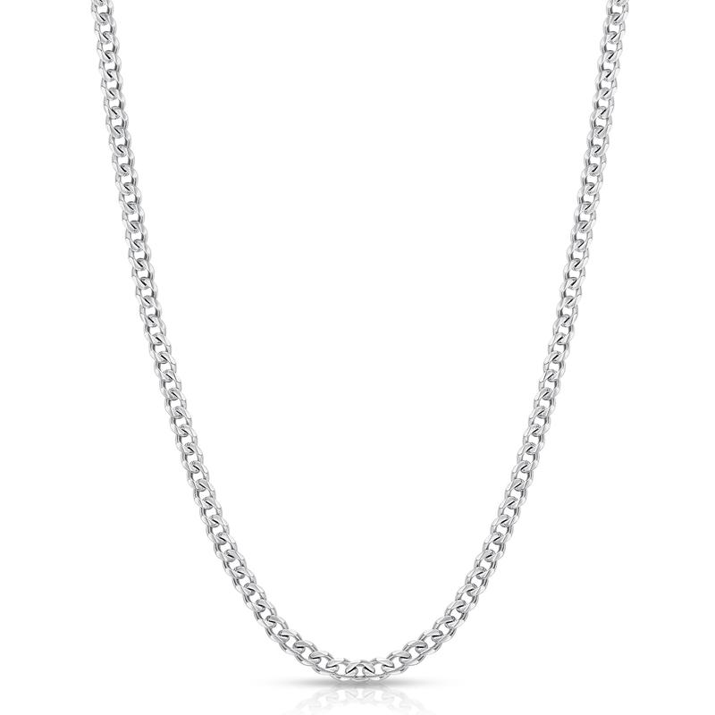 3.5mm Miami Stainless Steel Cuban Chain for Men Cuban Link Curb Chain Necklace for Women Men (Unisex)