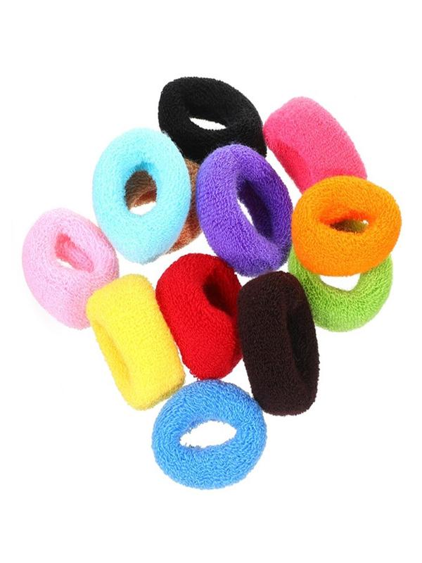 Basic Random Color Cute Hair Tie, 6pcs Preppy Style Hair Accessories for Women & Girls, Casual Versatile Hair Accessories for Daily and Party Use