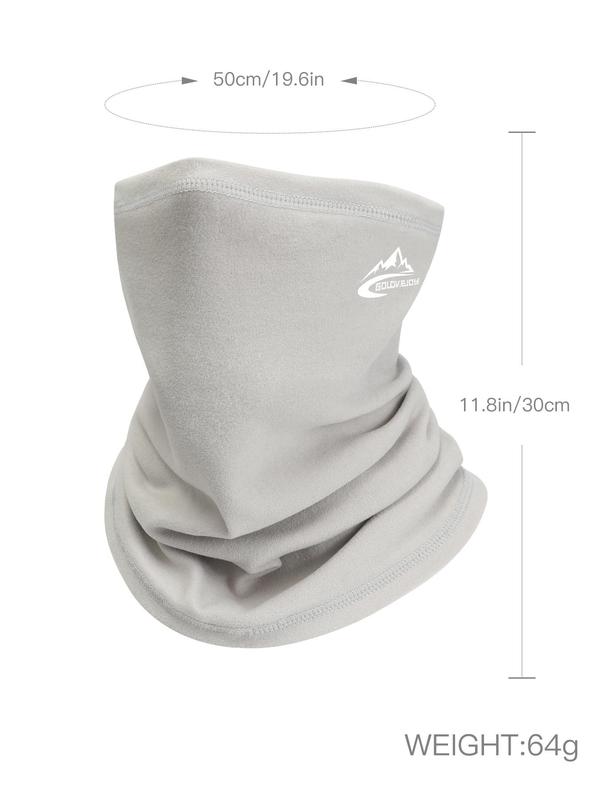 Solid Color Winter Warm Neck Gaiter, Windproof Light Fluffy Neck Warmer, Outdoor Cycling Face Mask, Fashion Accessories for Men & Women