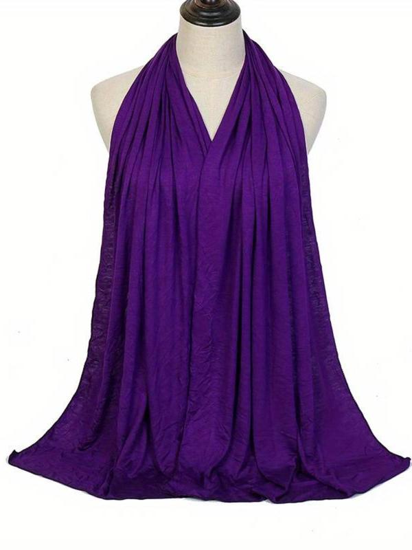 Women's Simple Style Plain Color Scarf, Elegant Trendy Warm Comfy Shawl, Casual Fashionable Scarf for Fall & Winter
