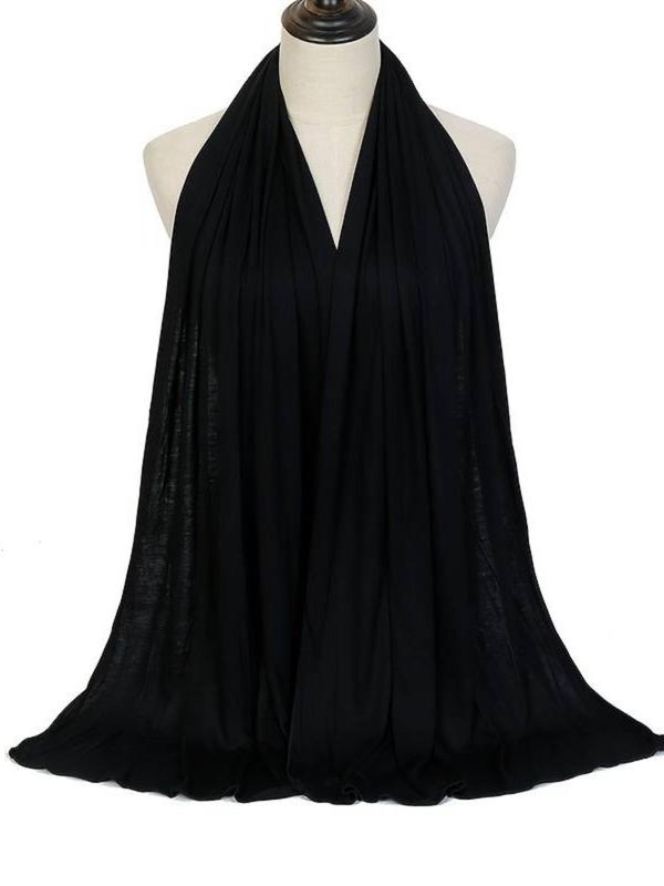 Women's Simple Style Plain Color Scarf, Elegant Trendy Warm Comfy Shawl, Casual Fashionable Scarf for Fall & Winter
