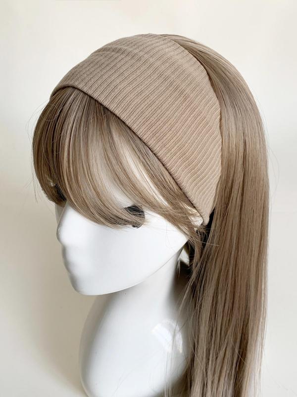 Solid Color Knitted Hair Band As Gift, Casual Elastic Hair Accessories for Women & Girls, High Stretch Headbands for Women Gym, Exercise, Daily Back To School
