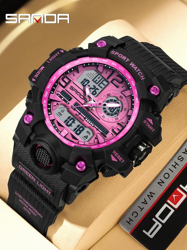 Fashion Sportive Digital Watch, Simple Casual Waterproof Electronic Watch with Luminous Dial, Trendy Multifunctional Watch for Outdoor Sports
