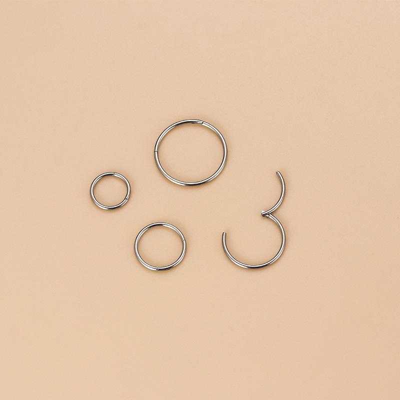 Stainless Steel Lip Ring, Nose Ring, Slim Thread Diameter, Closed Loop, Trendy and Fashionable Piercing Accessories, Body Art, Body Beauty, Symbolic Significance