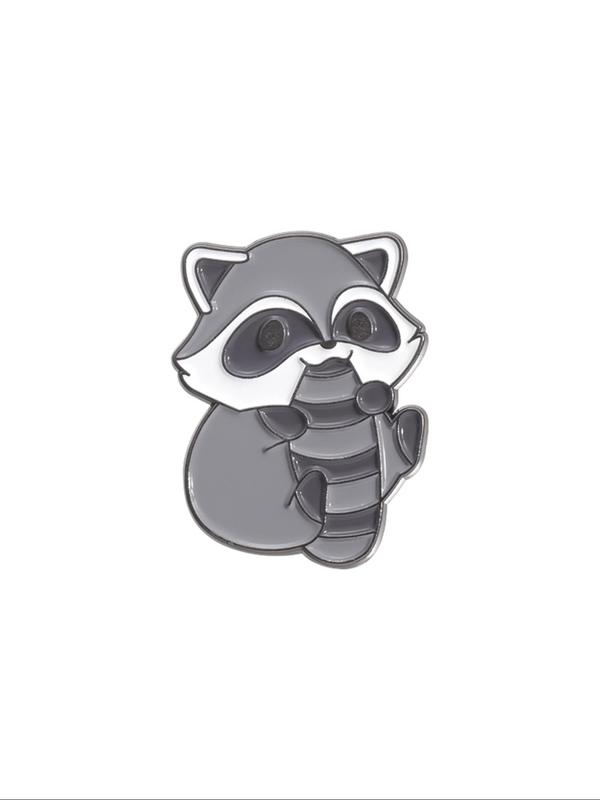 Cute Cartoon Raccoon Design Brooch, Fashion Alloy Badge for Daily Clothing Decor, Trendy All-match & Exquisite Brooch for Birthday Gift