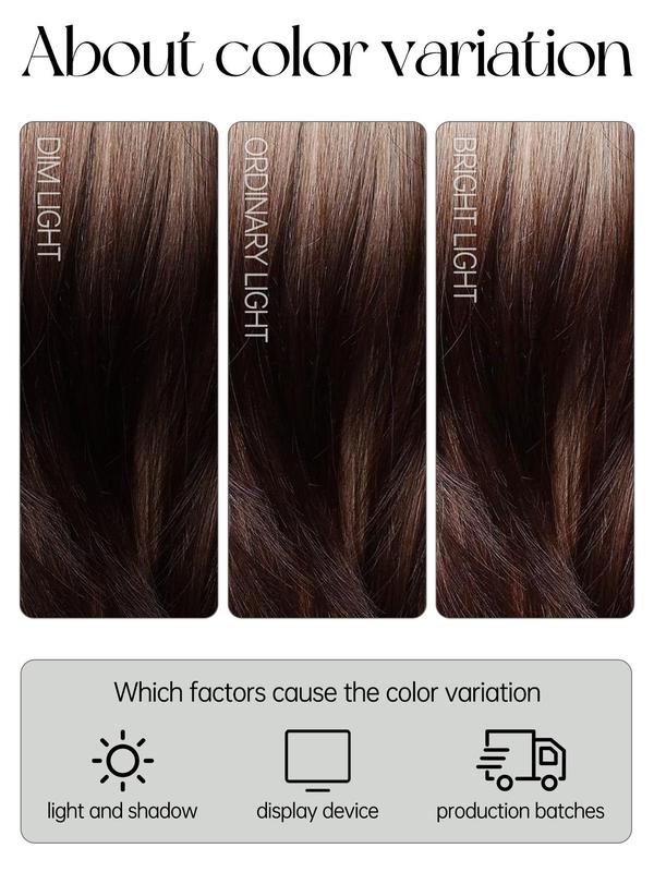 20 Inch Ombre Layered Cut Wigs for Women, Gorgeous Fluffy Straight Wigs with Curtain Bangs, Synthetic Full Machine Wigs for Party, Daily Use
