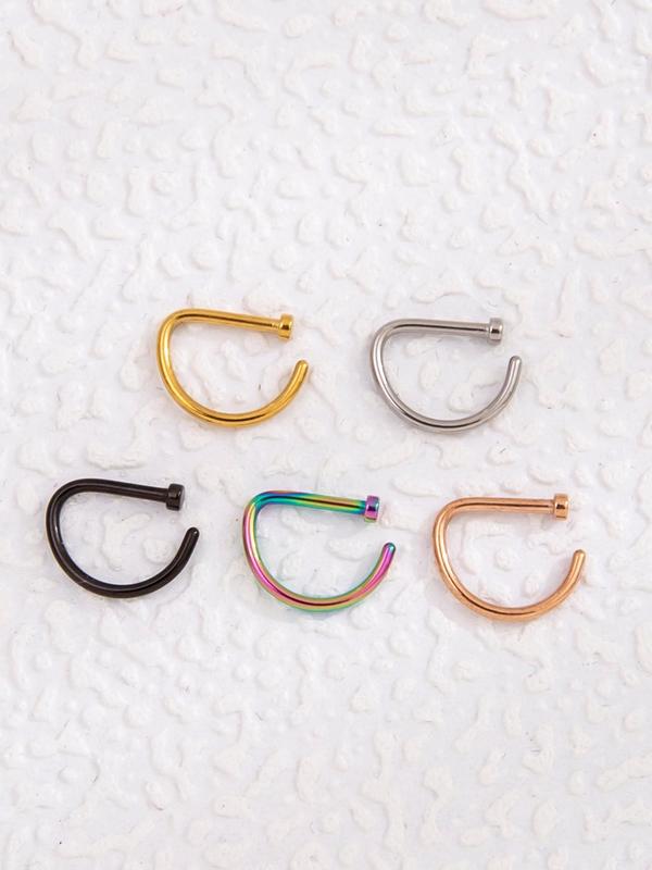 Minimalist Fake Nose Ring Jewelry, Fashionable Casual Nose Jewelry & Nose Cuff for Men & Women, No Piercing Body Jewelry