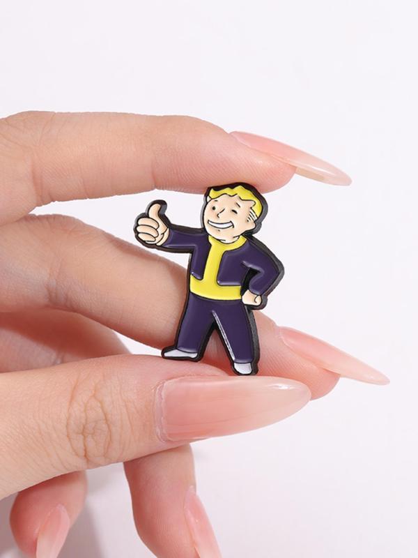 Cartoon Character Design Brooch, Cute Casual Clothes Accessories for Men & Women, Fashion Brooch for Daily Clothing Decor, Trendy All-match & Exquisite Brooch for Birthday Gift