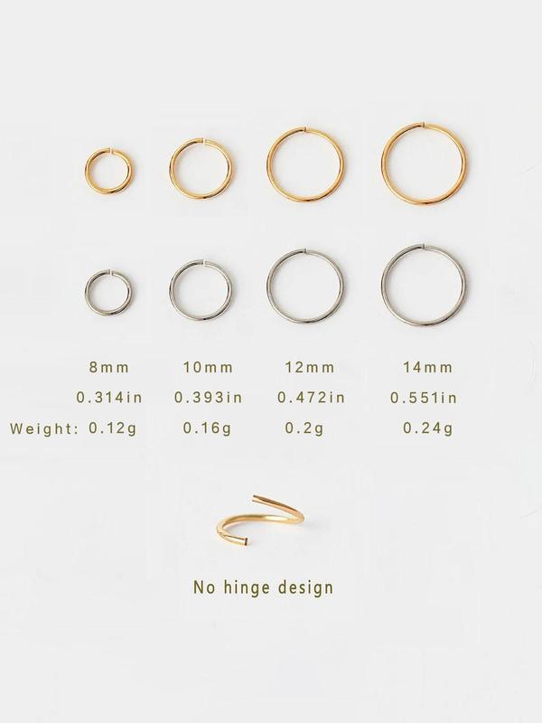 S925 Sterling Silver Nose Ring, Light Piercing Jewelry, Elegant and Simple, Nasal Septum Cartilage Spiral Body Jewelry Suitable for Women's Daily Wear