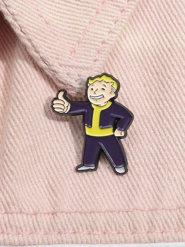 Cartoon Character Design Brooch, Cute Casual Clothes Accessories for Men & Women, Fashion Brooch for Daily Clothing Decor, Trendy All-match & Exquisite Brooch for Birthday Gift