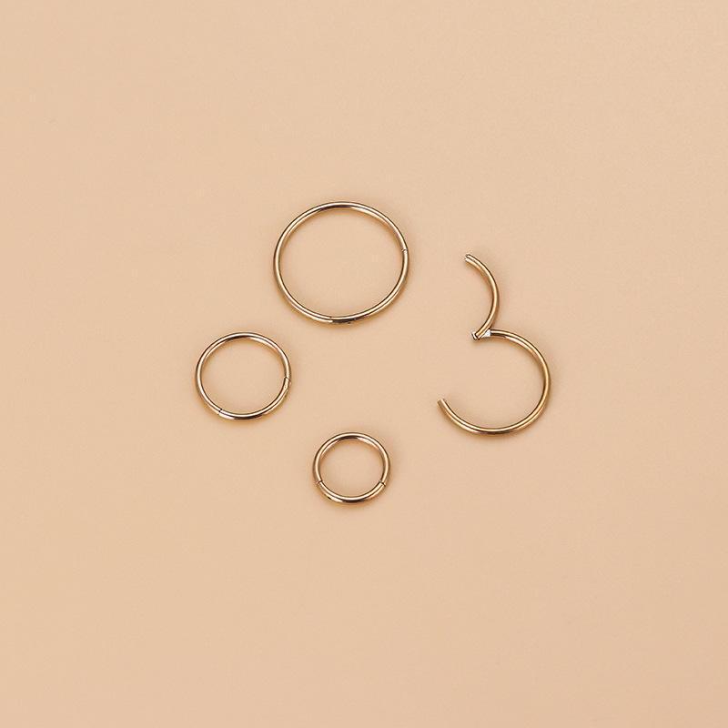 Stainless Steel Lip Ring, Nose Ring, Slim Thread Diameter, Closed Loop, Trendy and Fashionable Piercing Accessories, Body Art, Body Beauty, Symbolic Significance