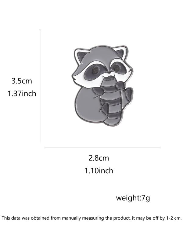 Cute Cartoon Raccoon Design Brooch, Fashion Alloy Badge for Daily Clothing Decor, Trendy All-match & Exquisite Brooch for Birthday Gift