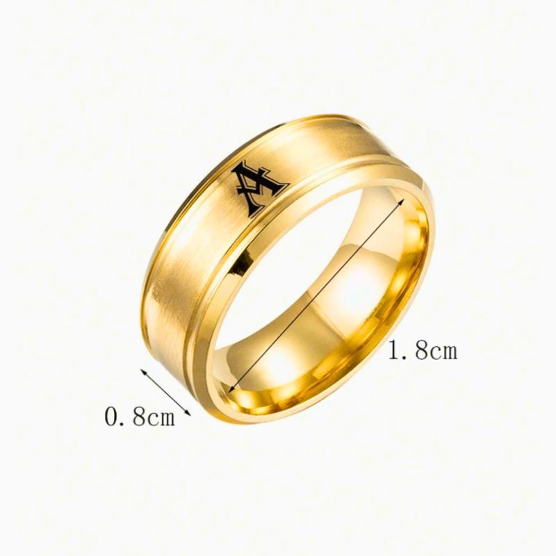 Letter Rings Popular Fashion Steel Alloy Jewelry For Men Daily Wear Create A Stylish Look