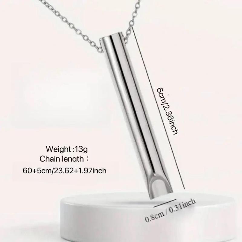 Calming Breathing Necklace, 1 Count Anxiety & Stress Relief Necklace, Chains for Men, Meditation & Mindfulness Tool for Panic Attack & Deep Breathing, Gym Accessories for Women, Christmas Gift