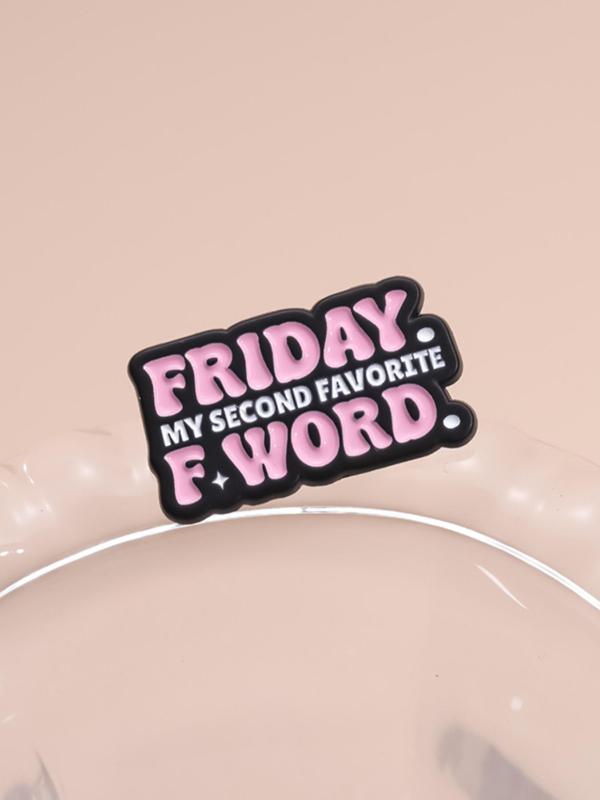 Letter Design Brooch, Cute Fashion Enamel Pin Suitable for Backpacks, Jeans, Scarves, Hats Decoration, Trendy All-match Brooch for Birthday Gift