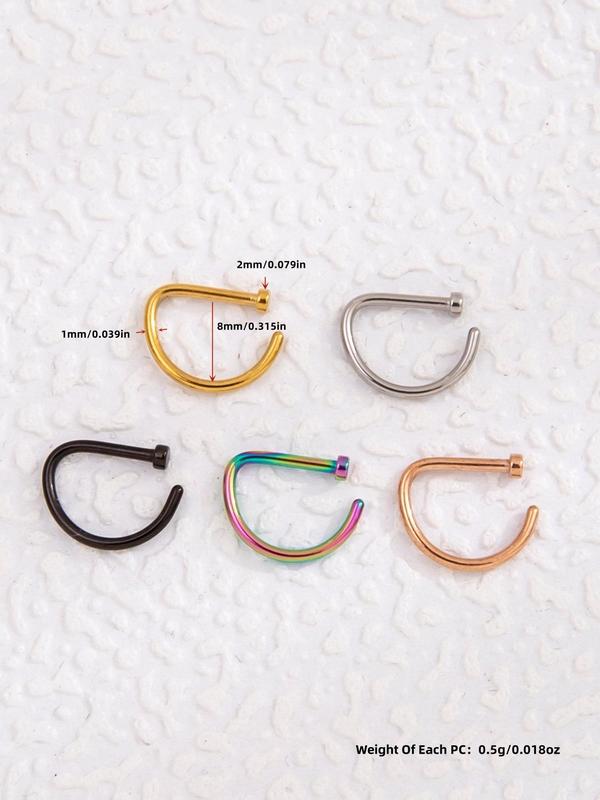 Minimalist Fake Nose Ring Jewelry, Fashionable Casual Nose Jewelry & Nose Cuff for Men & Women, No Piercing Body Jewelry