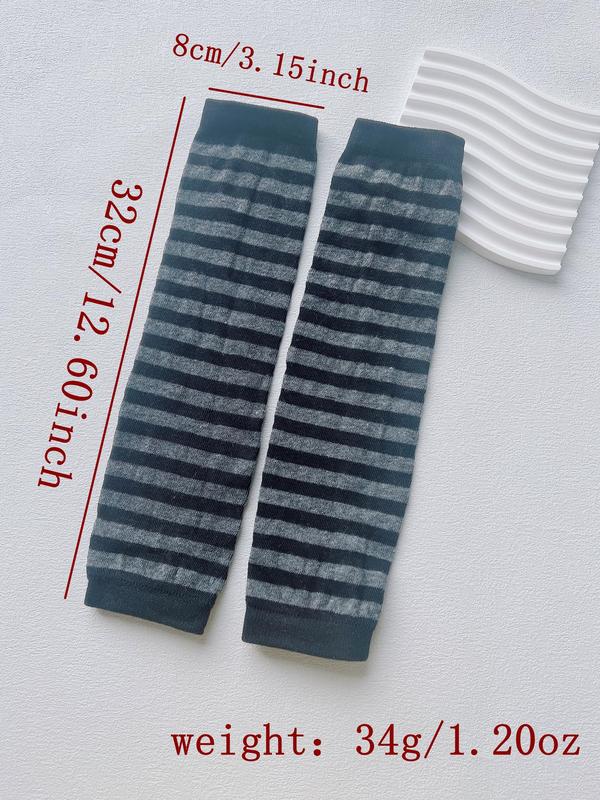 Women's 1 Pair Colorblock Striped Pattern Gloves, Fashion Casual Cozy Gloves for Daily Outdoor Wear, Women's Clothing Accessories for Summer Spring Fall
