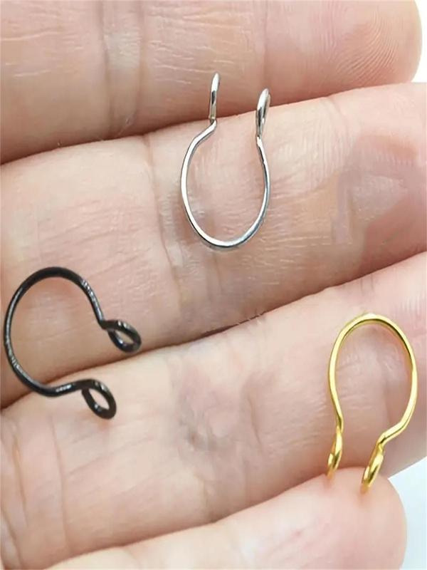 3 Counts Punk Style Clip-on Nose Ring, Nose Cuff for Women & Men for Party, Daily Clothing Decor, Trendy All-match & Exquisite Jewelry for Birthday Gift