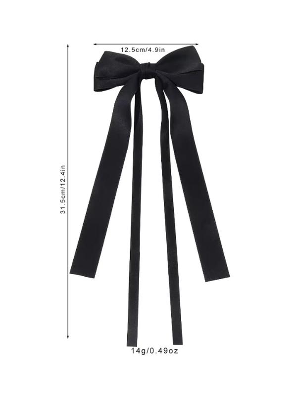 Women's Elegant Bow Ribbon Design Hair Clips, Cute Trendy Hair Clips, Fashionable Hair Accessories for Women & Girls