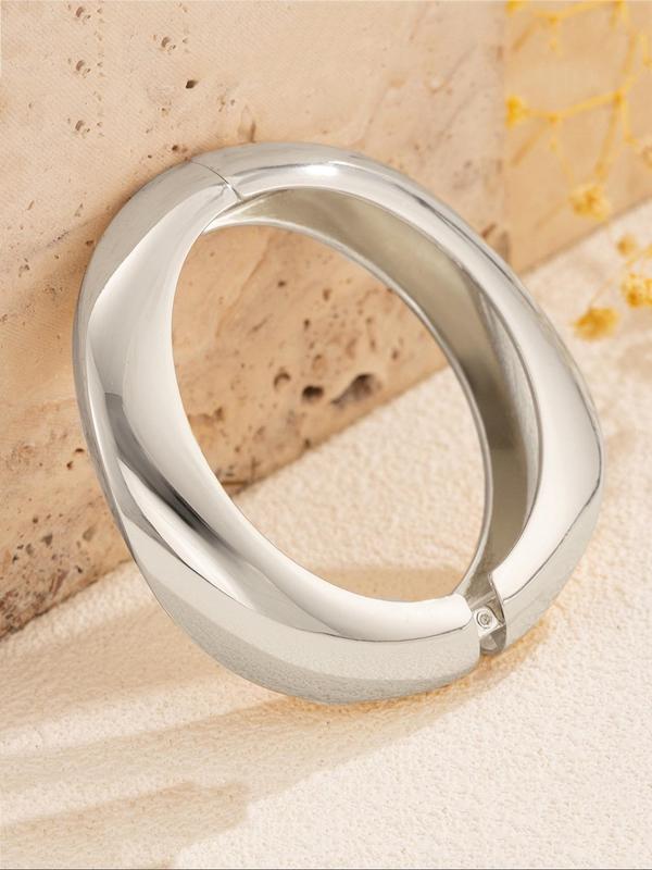 Women's Elegant Geometric Design Bangle Bracelet, Fashion Jewelry for Party, Daily Clothing Decor, Trendy All-match & Exquisite Jewelry for Birthday Gift