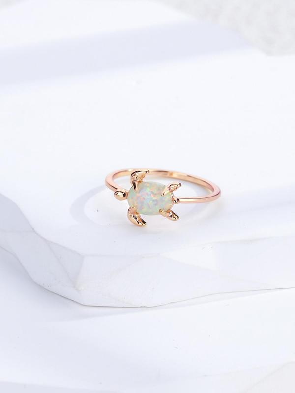 Cute Turtle Design Ring, Fashionable Jewelry for Women & Girls, Fashion Jewelry for Party, Daily Clothing Decor, Trendy All-match & Exquisite Jewelry for Birthday Gift