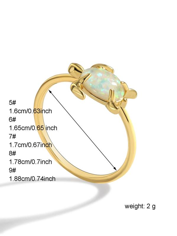Cute Turtle Design Ring, Fashionable Jewelry for Women & Girls, Fashion Jewelry for Party, Daily Clothing Decor, Trendy All-match & Exquisite Jewelry for Birthday Gift