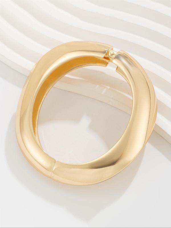 Women's Elegant Geometric Design Bangle Bracelet, Fashion Jewelry for Party, Daily Clothing Decor, Trendy All-match & Exquisite Jewelry for Birthday Gift