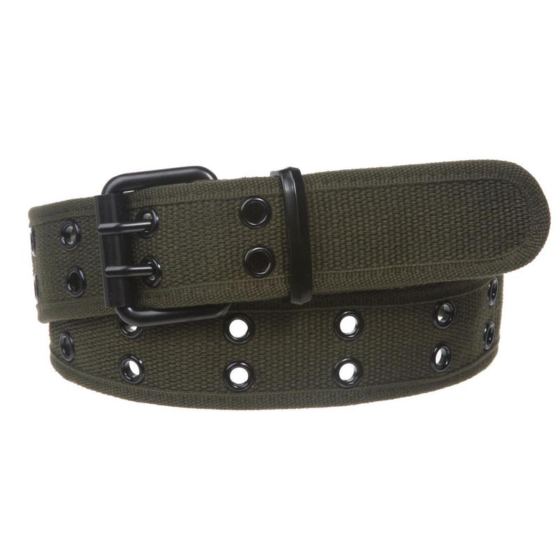 Big Tall Double Hole Grommets Canvas Web Belt Extra Large Plus Size