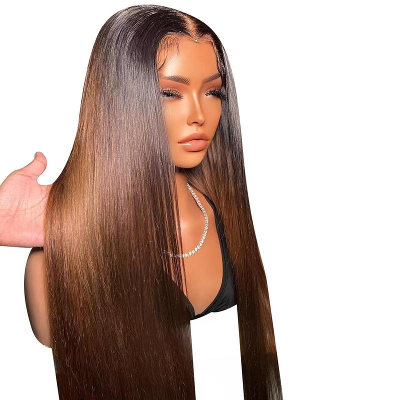 Jessie's Wig [Lucy] 13x5 5x6 HD Lace Ombre Brown Color Straight Human Hair Wigs - Glueless Pre Cut