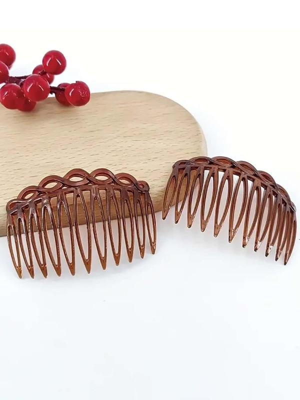 4pcs Vintage Twist Hair Comb, Casual Hair Accessories for Women