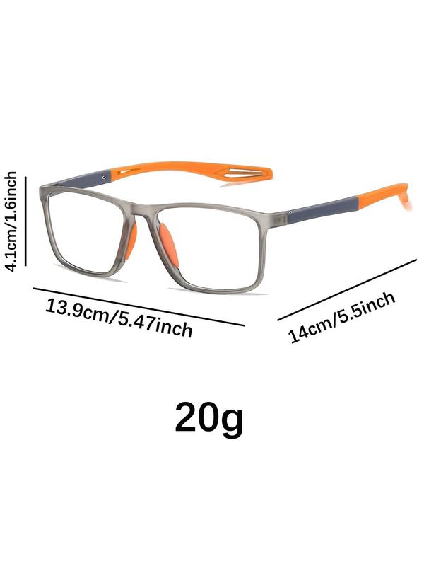 Square Color Block Clear Lenses Eyeglasses for Everyday Use, Basic Eyeglasses for Work, Daily Clothing Decor, Perfect for Student with Lens Cleaning Cloth Case